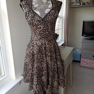 Pinup Couture Leopard Print Swing Dress